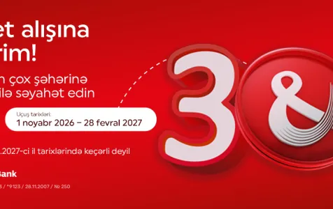 Avropaya səyahət üçün 30% mil endirimi!